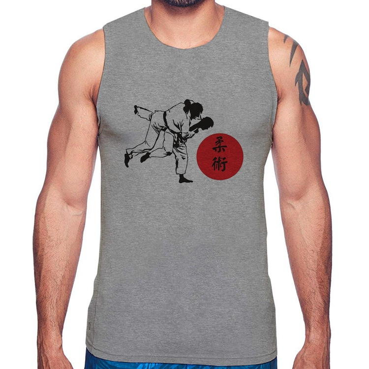 Regata Jiu Jitsu Judô Artes Marciais - Cinza