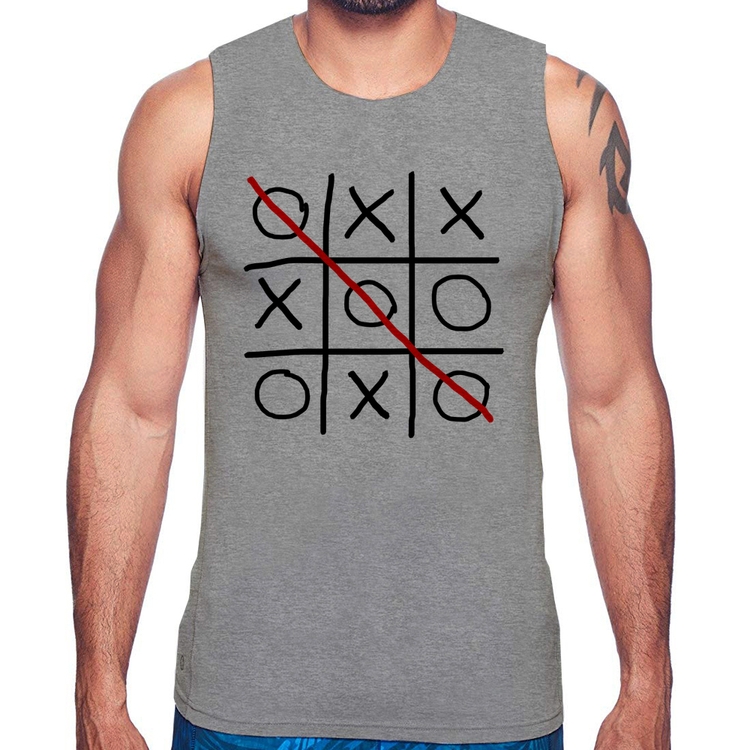 Regata Jogo da Velha - Cinza