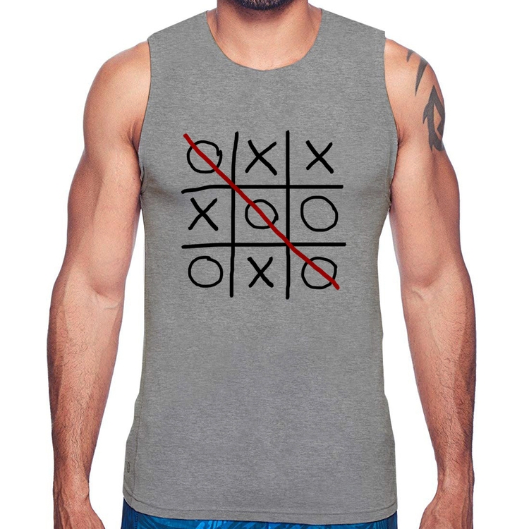 Regata Jogo da Velha - Cinza