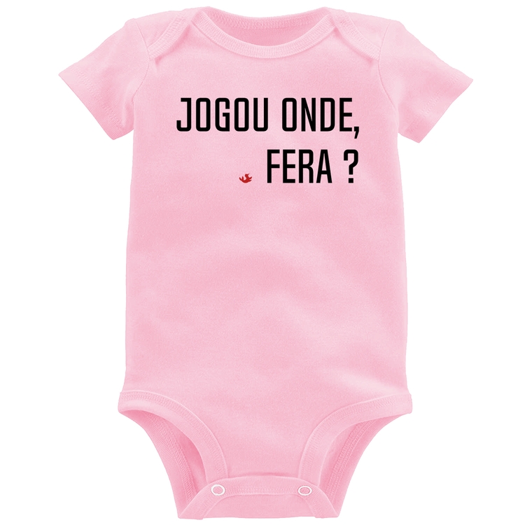 Body Bebê Jogou onde fera? - Rosa Bebê