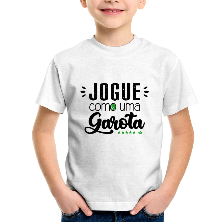 Camiseta Infantil Jogue como uma garota