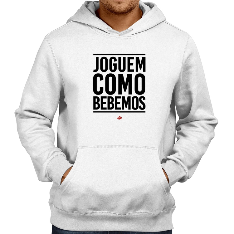 Moletom Joguem como bebemos - Branco