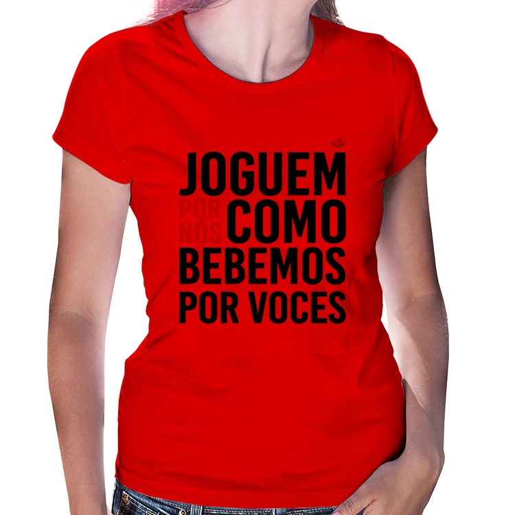 Baby Look Joguem por nós como bebemos por vocês - Vermelha