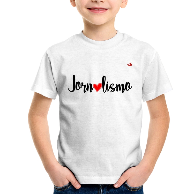 Camiseta Infantil Jornalismo por amor