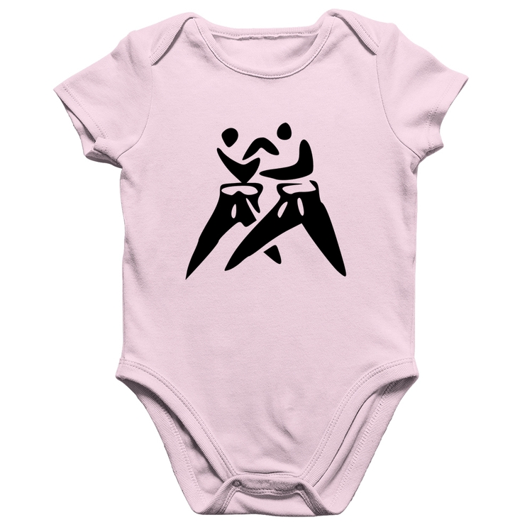Body Bebê Algodão Judô Jiu Jitsu - Rosa Bebê