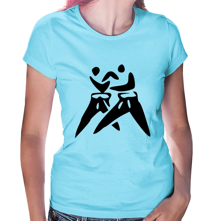 Baby Look Judô Jiu Jitsu - Azul Bebê