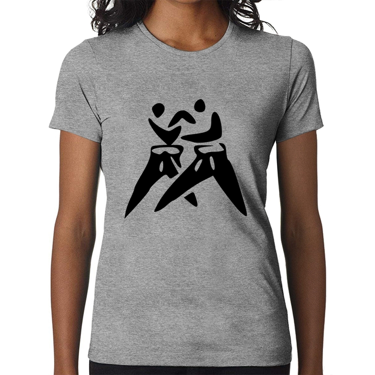 Baby Look Judô Jiu Jitsu - Cinza