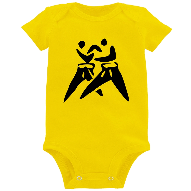 Body Bebê Judô Jiu Jitsu - Amarelo