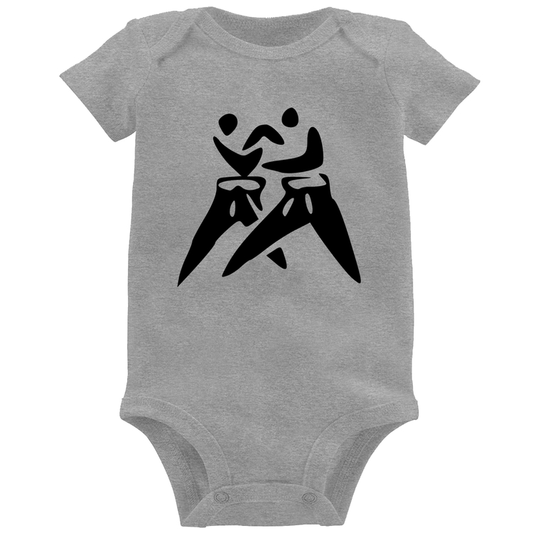 Body Bebê Judô Jiu Jitsu - Cinza