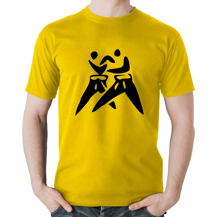 Camiseta Algodão Judô Jiu Jitsu - Amarela
