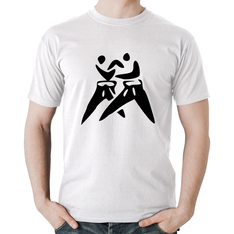 Camiseta Algodão Judô Jiu Jitsu - Branca