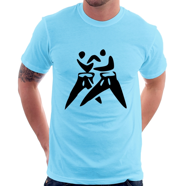 Camiseta Judô Jiu Jitsu - Azul Bebê