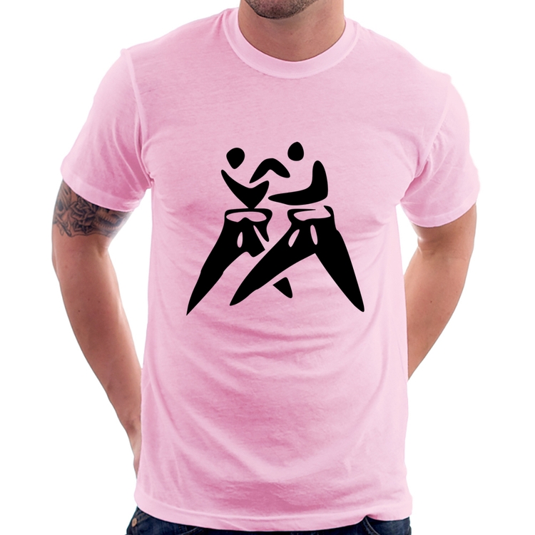 Camiseta Judô Jiu Jitsu - Rosa Bebê