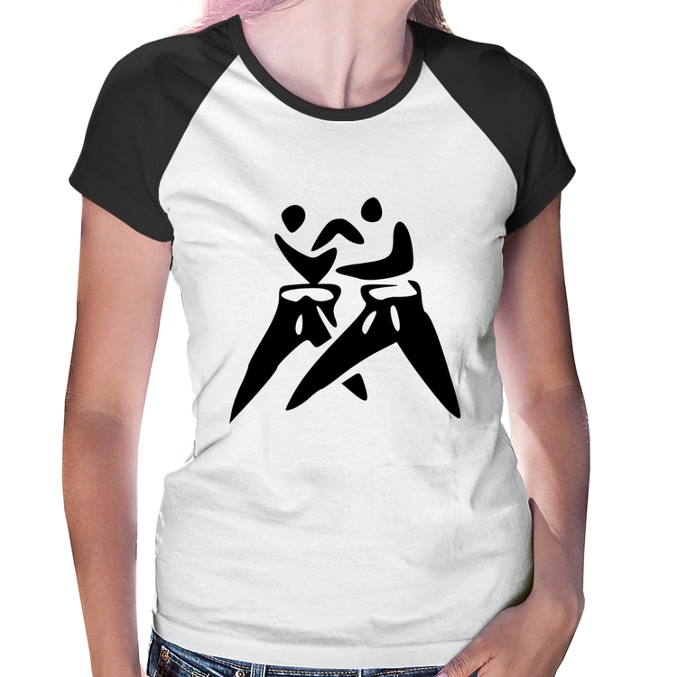 Baby Look Raglan Judô Jiu Jitsu