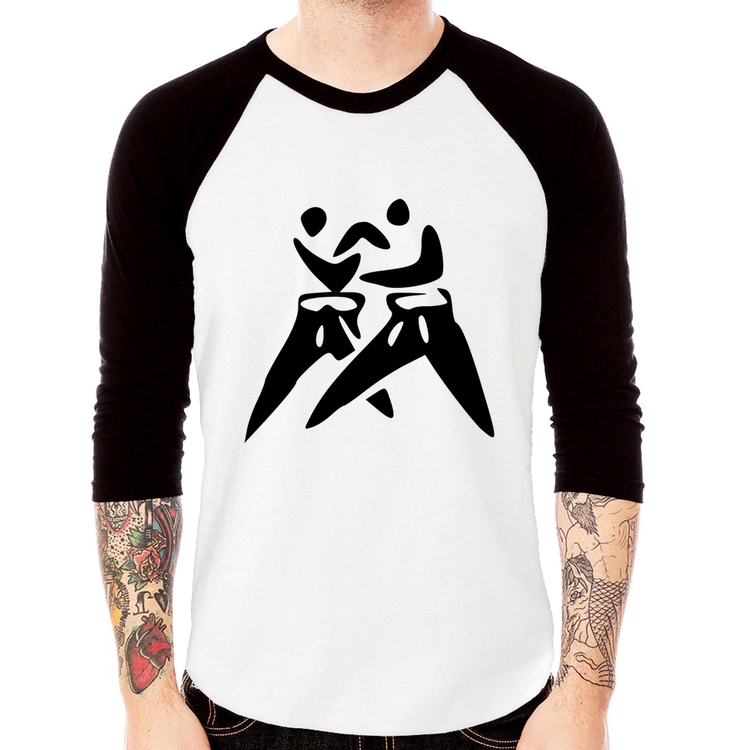 Camiseta Raglan Judô Jiu Jitsu Manga 3/4