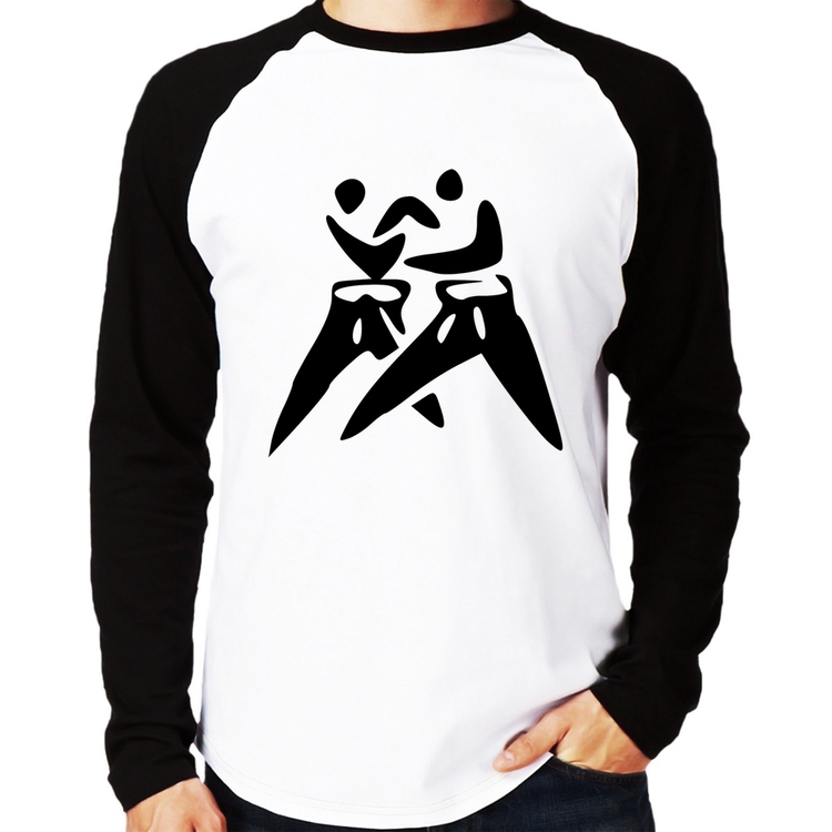 Camiseta Raglan Judô Jiu Jitsu Manga Longa
