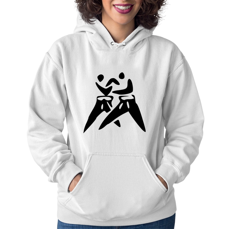 Moletom Feminino Judô Jiu Jitsu - Branco
