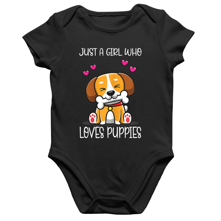 Body Bebê Algodão Just A Girl Who Loves Puppies