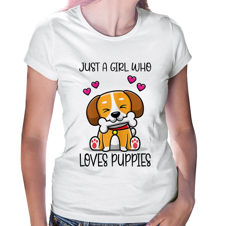 Baby Look Just A Girl Who Loves Puppies