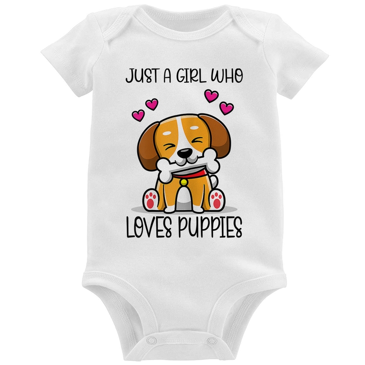 Body Bebê Just A Girl Who Loves Puppies