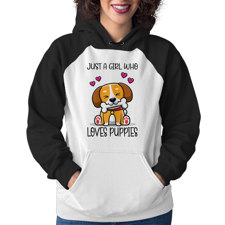Moletom Feminino Just A Girl Who Loves Puppies