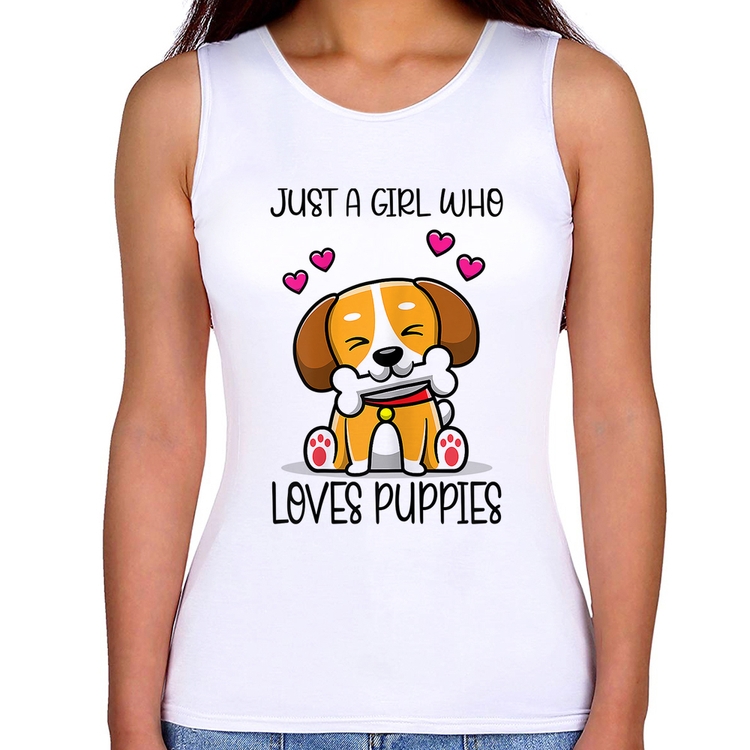 Regata Feminina Just A Girl Who Loves Puppies
