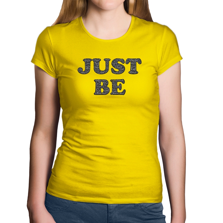 Baby Look Algodão Just Be - Amarela