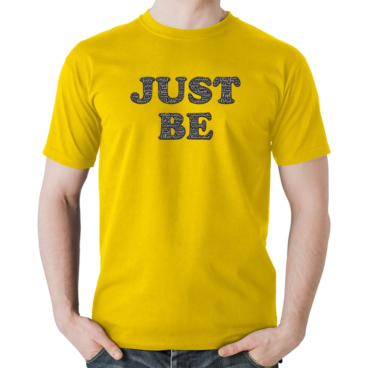 Camiseta Algodão Just Be - Amarela