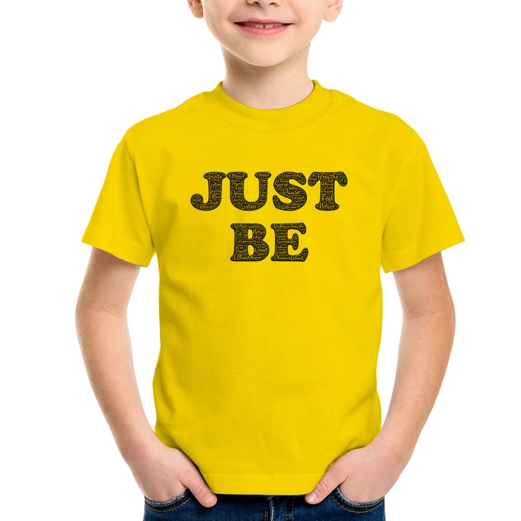 Camiseta Infantil Just Be - Amarela