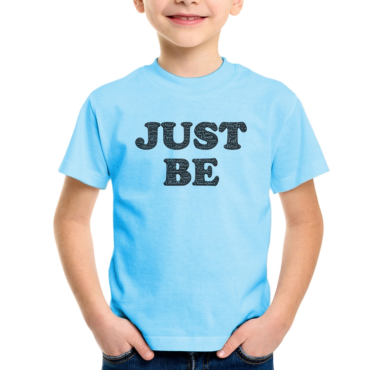 Camiseta Infantil Just Be - Azul Bebê