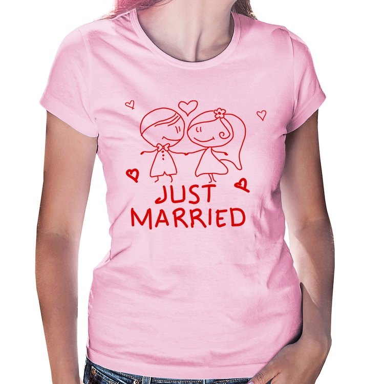 Baby Look Just Married - Rosa Bebê