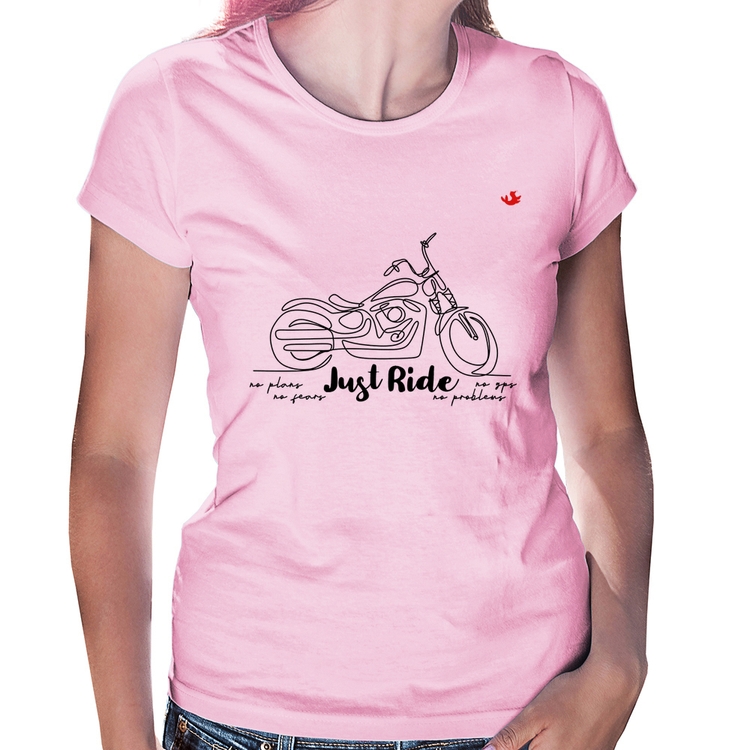 Baby Look Just Ride - Rosa Bebê