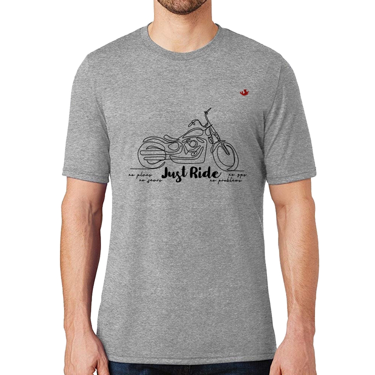 Camiseta Just Ride - Cinza