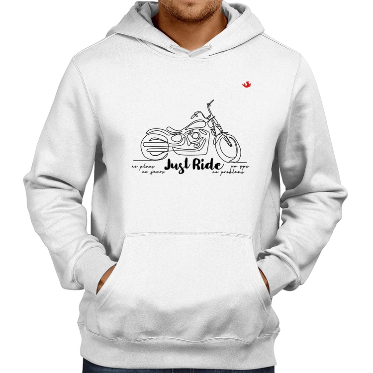 Moletom Just Ride - Branco