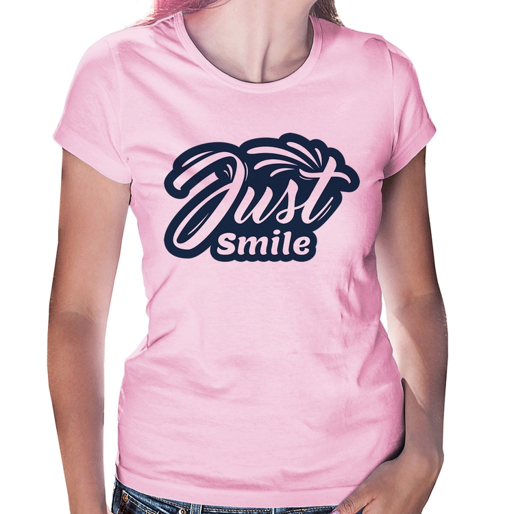 Baby Look Just Smile - Rosa Bebê