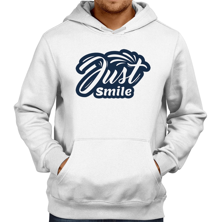 Moletom Just Smile - Branco