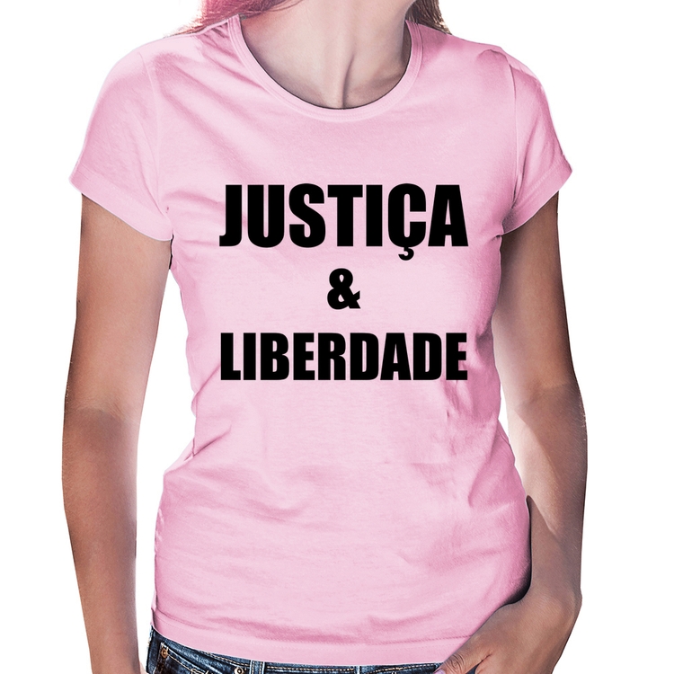 Baby Look Justiça & Liberdade - Rosa Bebê