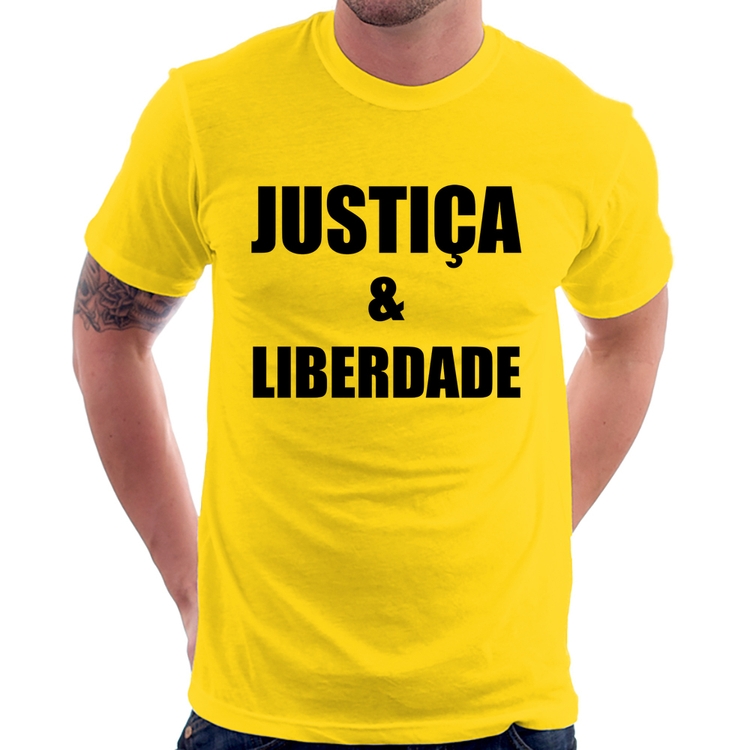 Camiseta Justiça & Liberdade - Amarela