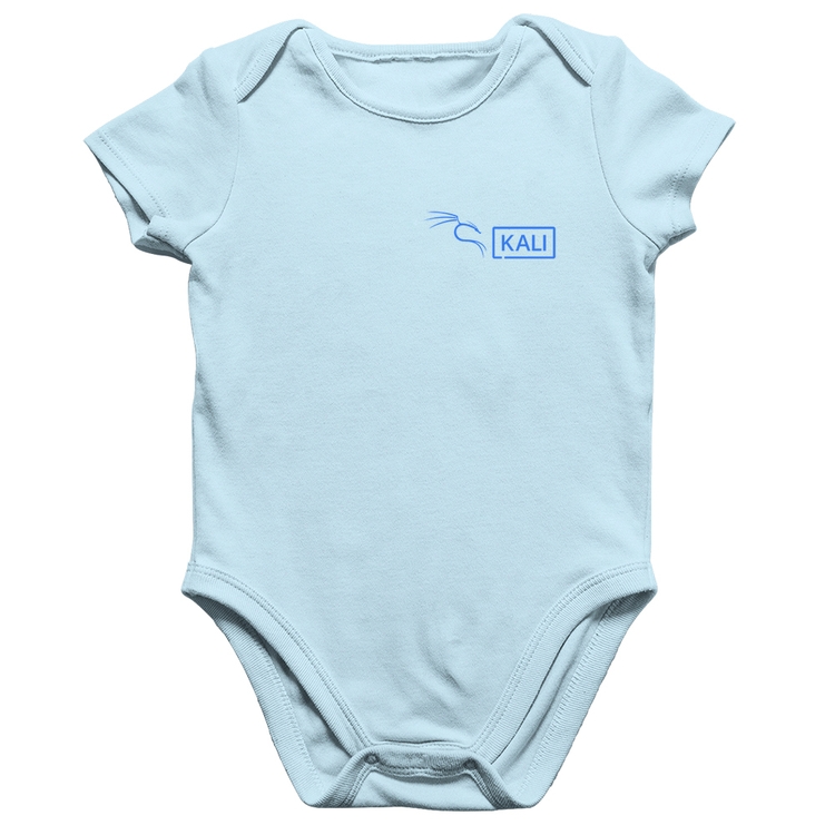 Body Bebê Algodão Kali Linux - Azul Bebê