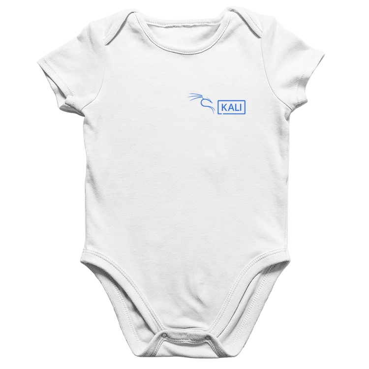 Body Bebê Algodão Kali Linux - Branco