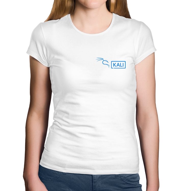 Baby Look Algodão Kali Linux - Branca