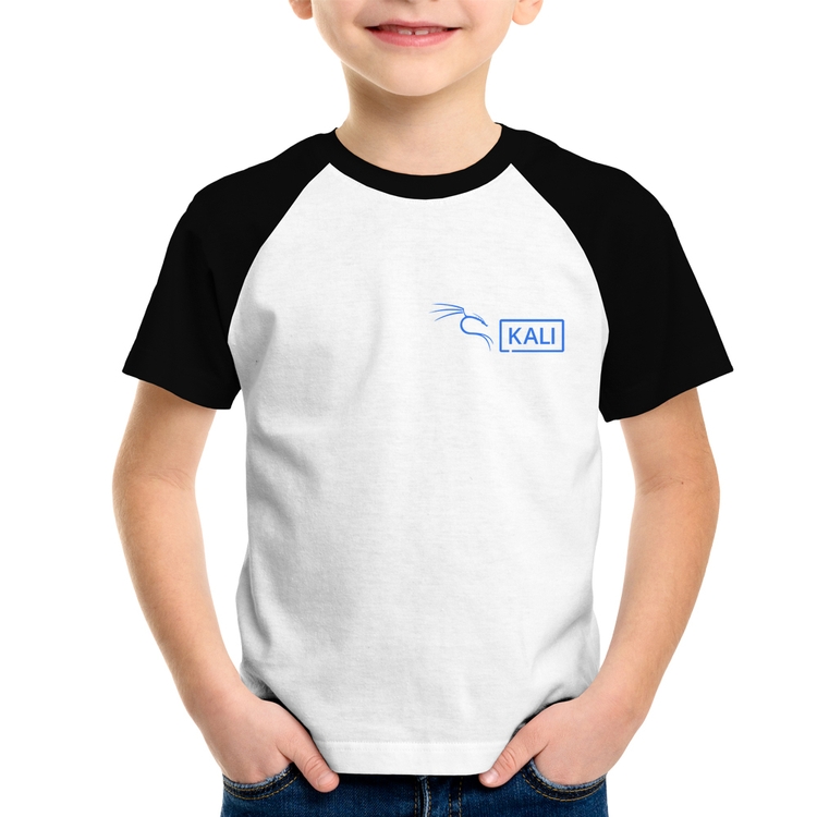 Camiseta Raglan Infantil Kali Linux