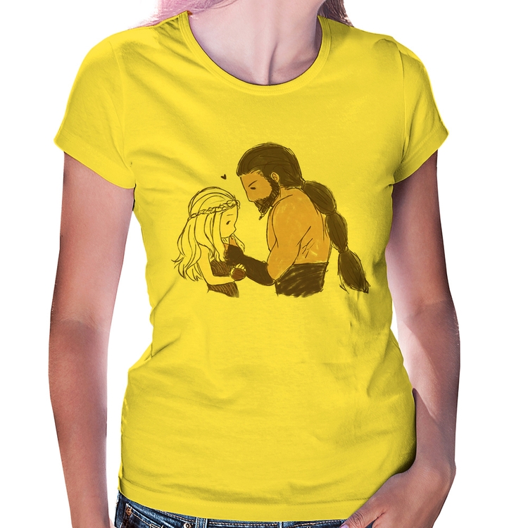 Baby Look Khal Drogo e Daenerys Targaryen - Amarela