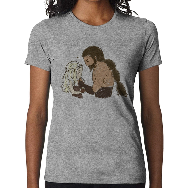 Baby Look Khal Drogo e Daenerys Targaryen - Cinza