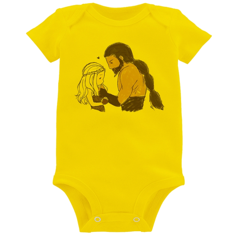 Body Bebê Khal Drogo e Daenerys Targaryen - Amarelo