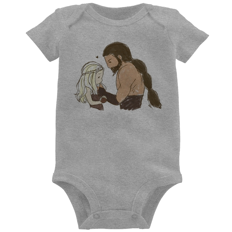 Body Bebê Khal Drogo e Daenerys Targaryen - Cinza