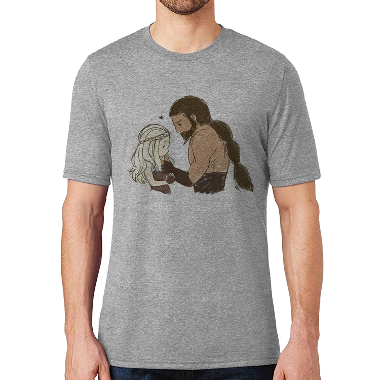 Camiseta Khal Drogo e Daenerys Targaryen - Cinza