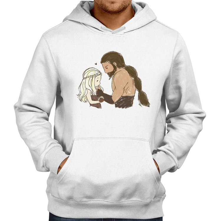 Moletom Khal Drogo e Daenerys Targaryen - Branco