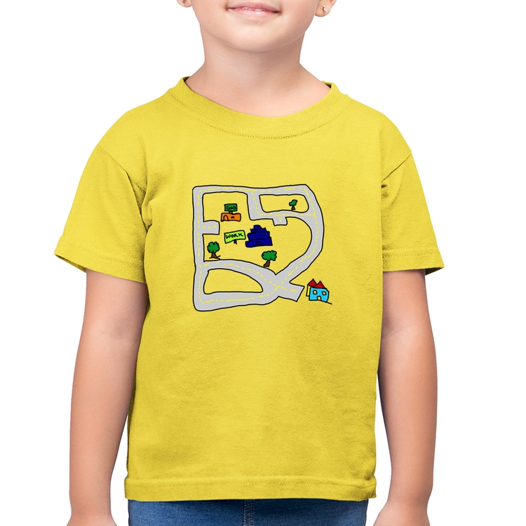 Camiseta Algodão Infantil Kids Road - Amarelo Canário