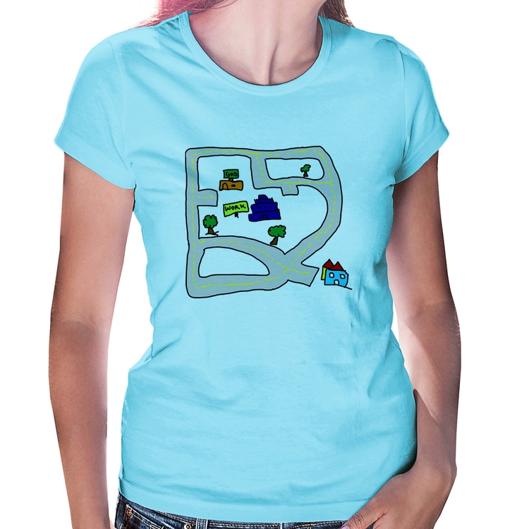 Baby Look Kids Road - Azul Bebê